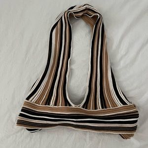 Knitted Stripped Halter top